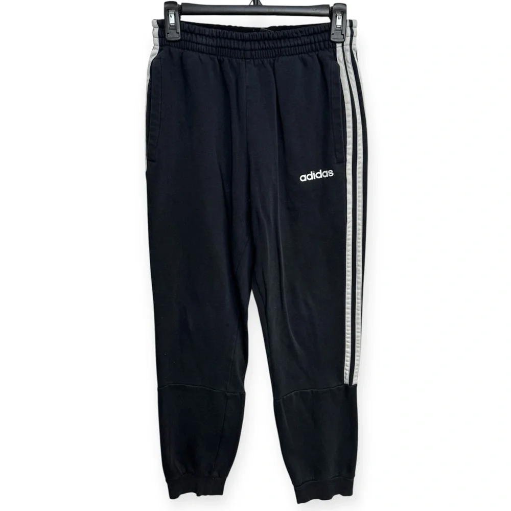 Adidas Black Joggers Elastic‎ Waist Performance Fit